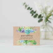 水色素朴多肉性の移動発表 エンクロージャーカード (スタンド正面)