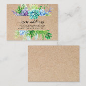 水色素朴多肉性の移動発表 エンクロージャーカード (正面/裏面)