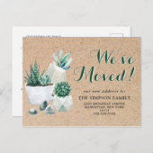 水色素朴多肉性の移動発表 ポストカード (正面/裏面)