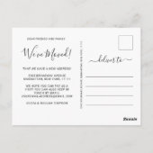 水色素朴多肉性の移動発表 ポストカード (裏面)