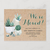 水色素朴多肉性の移動発表 ポストカード (正面)