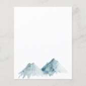 水色結婚の山の風景への招待 (裏面)