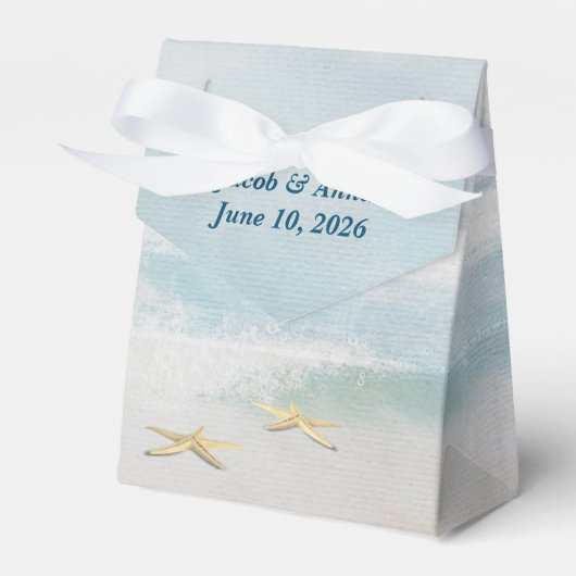 水色結婚の海がヒトデに波を打つ フェイバーボックス (正面サイド)