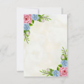 水色結婚フローラのR.S.V.P. 出欠カード (裏面)