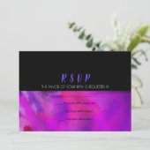 水色結婚式招待状応答応答RSVP 招待状 (スタンド正面)