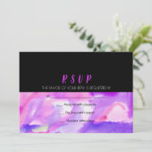 水色結婚式招待状応答応答RSVP 招待状 (スタンド正面)