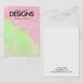 水色絵を描（ばちゃばちゃ）跳ねるイヤリングディスプレイカード 名刺 (正面/裏面)