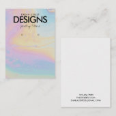 水色絵を描（ばちゃばちゃ）跳ねるイヤリングディスプレイカード 名刺 (正面/裏面)