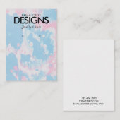 水色絵を描（ばちゃばちゃ）跳ねるイヤリングディスプレイカード 名刺 (正面/裏面)