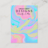 水色絵を描(ばちゃばちゃ)跳ねるイヤリングディスプレイカード 名刺 (正面)