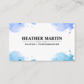 水色絵を描 |クリエイティブ 芸術的 名刺 (正面)