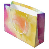 水色絵を描、ハッピーバースデー、大抱き枕 ラージペーパーバッグ (裏面アングル)