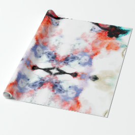 水色絵を描 ラッピングペーパー