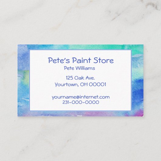 水色絵を描 名刺 (裏面)