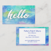 水色絵を描 名刺 (正面/裏面)