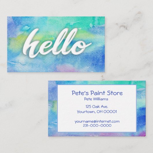 水色絵を描 名刺 (正面/裏面)