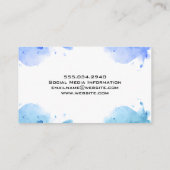 水色絵を描 | 芸術的ハートパターン 名刺 (裏面)