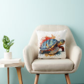 水色絵画のカラフル クッション (椅子)