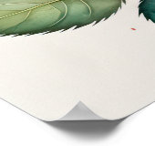 水色絵画のバラピンクIII ポスター (角)