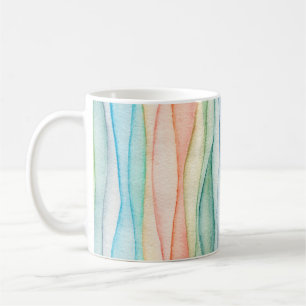 水色絵画カラフル絵画 コーヒーマグカップ