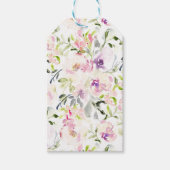 水色緩い表現豊かな春フローラ ギフトタグ (正面)