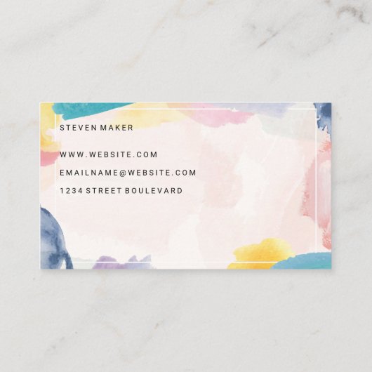 水色縁ど 名刺 (裏面)