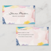 水色縁ど 名刺 (正面/裏面)