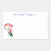 水色考え電球の注記 ポストイット (正面)