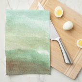 水色色彩の鮮やか抽象芸術 キッチンタオル (四つ折り)