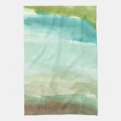 水色色彩の鮮やか抽象芸術 キッチンタオル (縦)