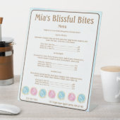 水色艶消しシュガークッキーベーカリー価格メニュー 台座サイン (インサイチュ)