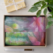 水色花の多肉質サボテンの分離 薄葉紙 (ギフト)