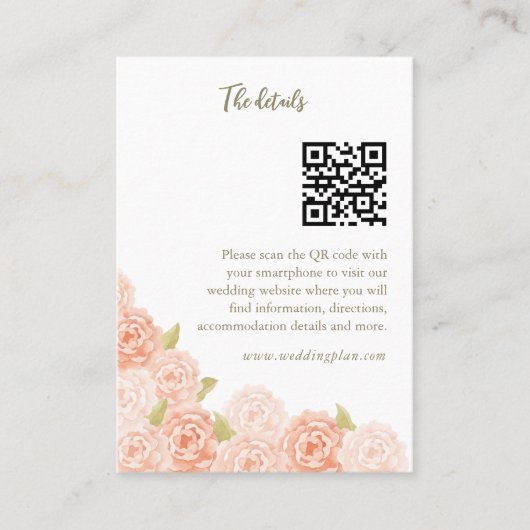 水色花囲カード 名刺 (正面)