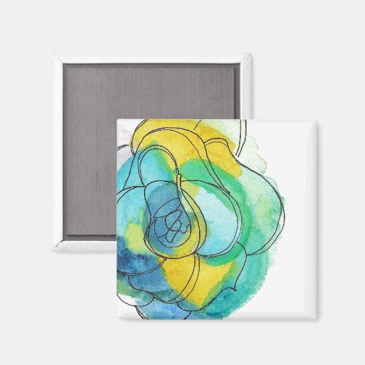 水色花 マグネット (正面/裏面)