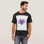水色花、手生の効果美しい Tシャツ (正面フル)