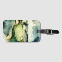 水色芸術的ゴルフコース荷札 ラゲッジタグ