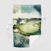 水色芸術的ゴルフ場ゴルフタオル ゴルフタオル (インサイチュ)