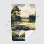 水色芸術的ゴルフ場ゴルフタオル ゴルフタオル (インサイチュ)