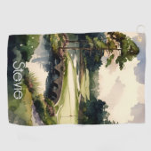 水色芸術的ゴルフ場ゴルフタオル ゴルフタオル (横)