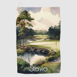 水色芸術的ゴルフ場ゴルフタオル ゴルフタオル