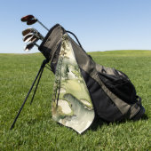 水色芸術的ゴルフ場 ゴルフタオル (グリーン)