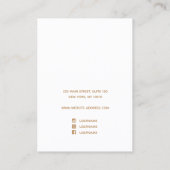 水色芸術的スクリプトイヤリングディスプレイ 名刺 (裏面)