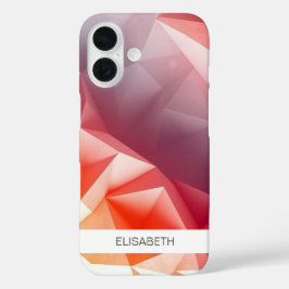 水色芸術的背景 | お名前 iPhone 16ケース