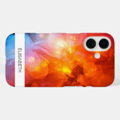 水色芸術的背景 | お名前 Case-Mate iPhoneケース (裏面 (横))