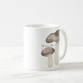 水色茶色きのこマグAgaricus Bisporus コーヒーマグカップ (正面右)