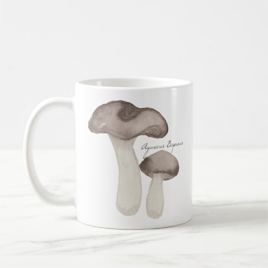 水色茶色きのこマグAgaricus Bisporus コーヒーマグカップ (左)