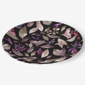 水色落ちた葉 ペーパープレート (アングル)