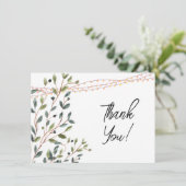 水色葉の写真結婚の サンキューカード (スタンド正面)