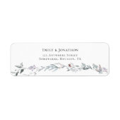 水色葉のBerry Winter Return Name Address ラベル (正面)