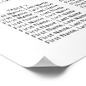 水色葉結婚の座席表 ポスター (角)